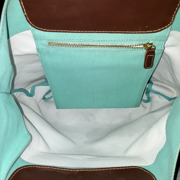 Master's Green Tote Bag with Leather Straps - Picture 2 of 3